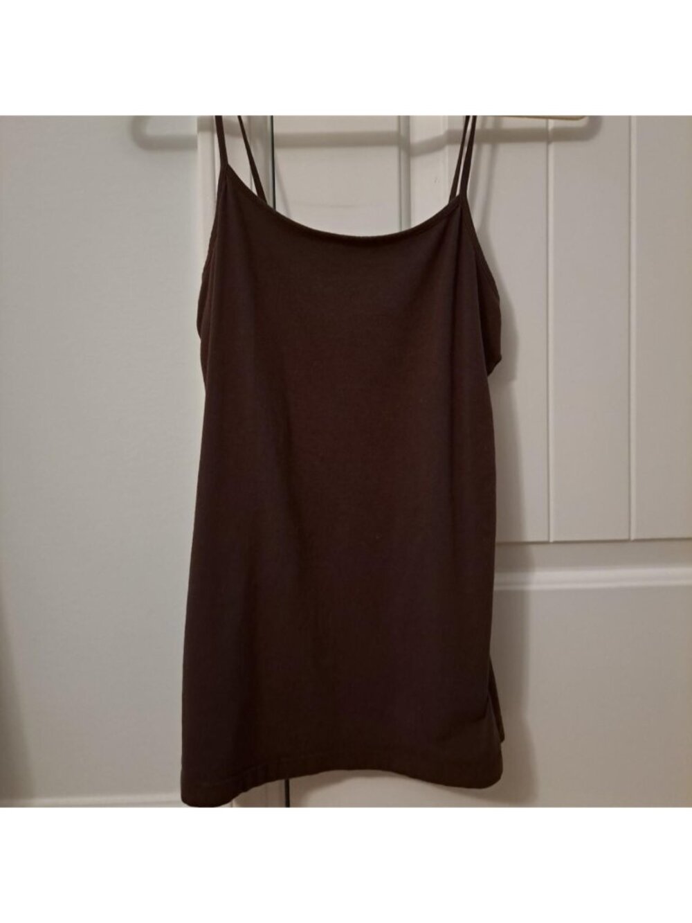 Brown long slim y2k Cami/tank top with thin straps